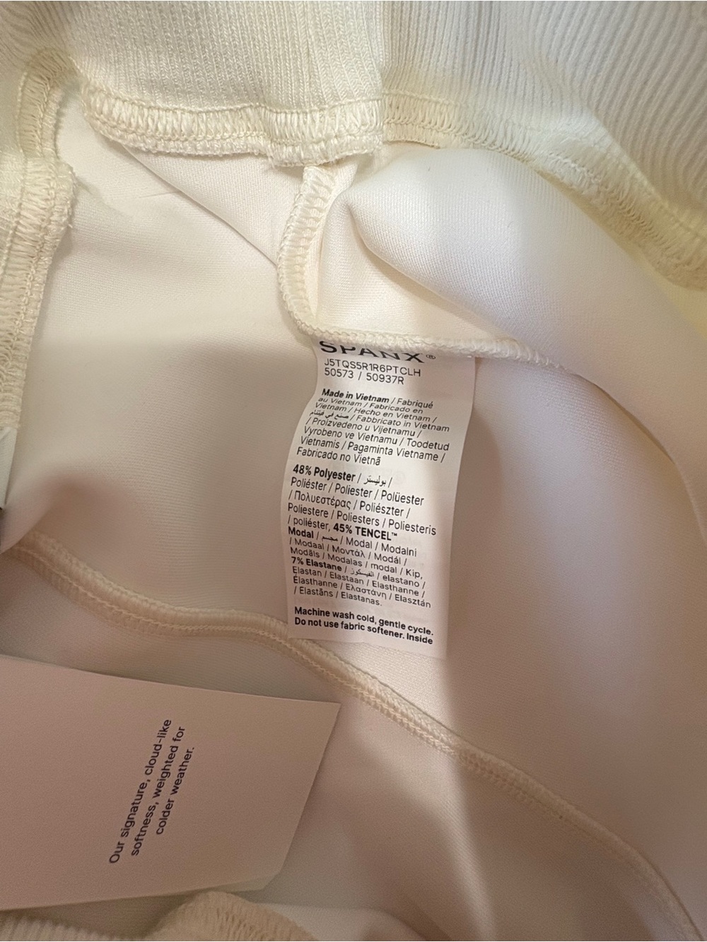 SPANX AirEssentials Luxe Tapered Pants Powder Ivory NWT Size S - Picture 12 of 12
